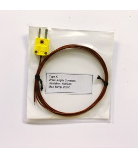 Type K Thermocouple Wire Probe With Male Plug (2m)