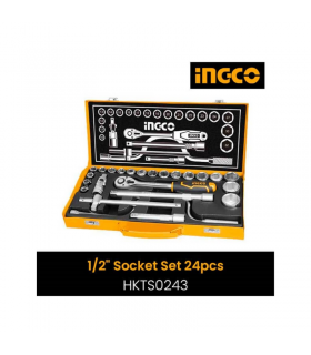 INGCO 24PCS 1/2" DR. SOCKET SET WITH METAL BOX